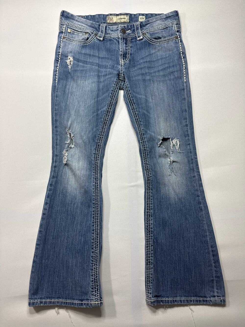 BKE Buckle Denim Women's Sabrina Flare Blue Jeans - Size 30x31.5 (32x29.5)